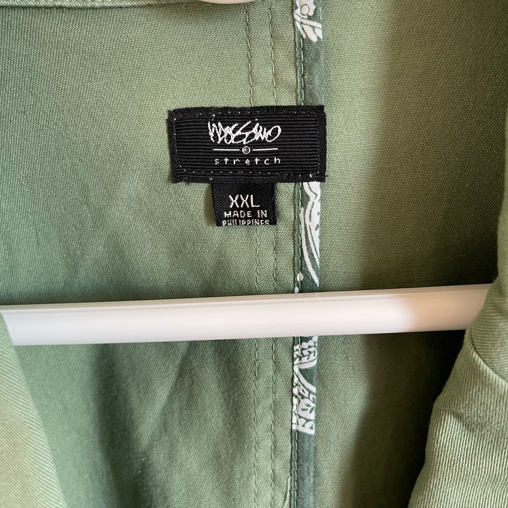 Mossimo Stretch Green Button Jacket - image 4